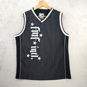 Vintage FMF International Basketball Jersey Mens XL Black Motocross Y2K